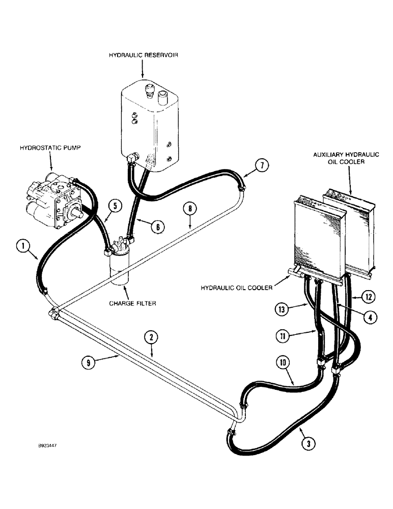 Схема запчастей Case IH 1688 - (1-18) - PICTORIAL INDEX, OIL COOLER SYSTEM, RICE (00) - PICTORIAL INDEX