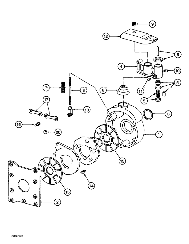 Схема запчастей Case IH 1400 - (7-06) - MASTER BRAKES (5.1) - BRAKES