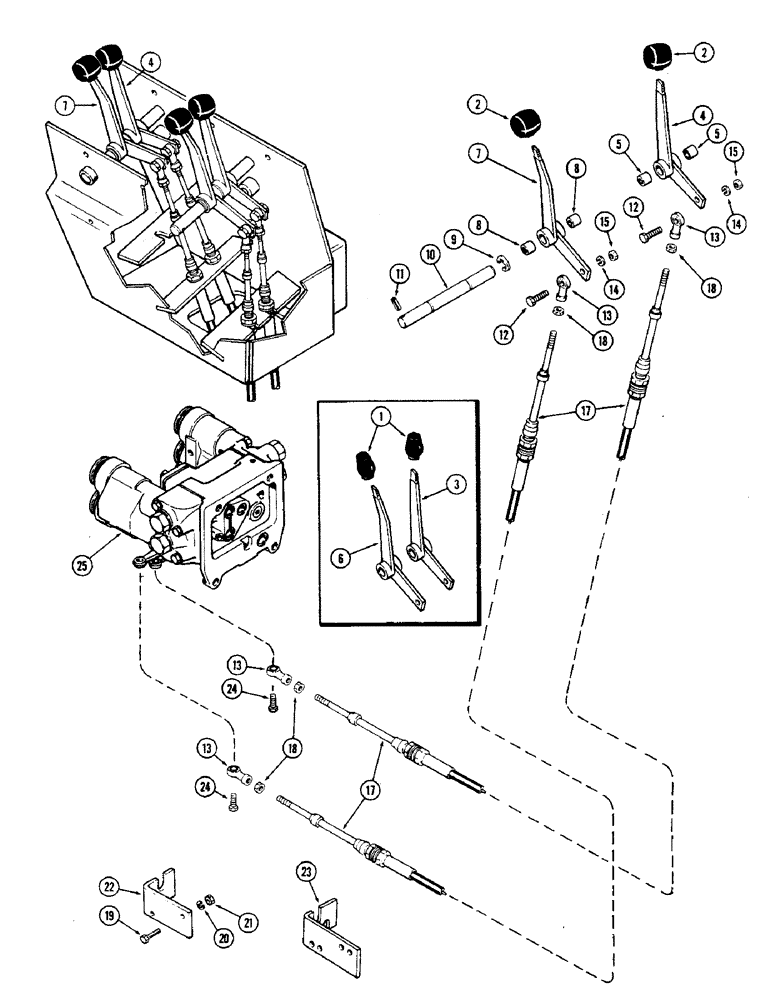 Схема запчастей Case IH 2470 - (336) - TWIN DUAL REMOTE HYDRAULICS CONTROLS (08) - HYDRAULICS