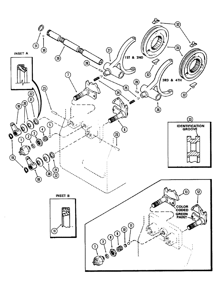 Схема запчастей Case IH 2470 - (120) - RANGE SHIFT MECHANISM (06) - POWER TRAIN