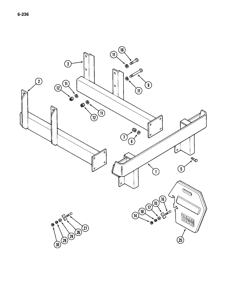 Схема запчастей Case IH 4994 - (6-236) - FRONT END WEIGHTS (06) - POWER TRAIN