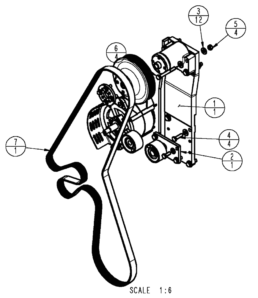 Схема запчастей Case IH TITAN 3020 - (02-035) - FAN DRIVE LIFT, GROUP (01) - ENGINE