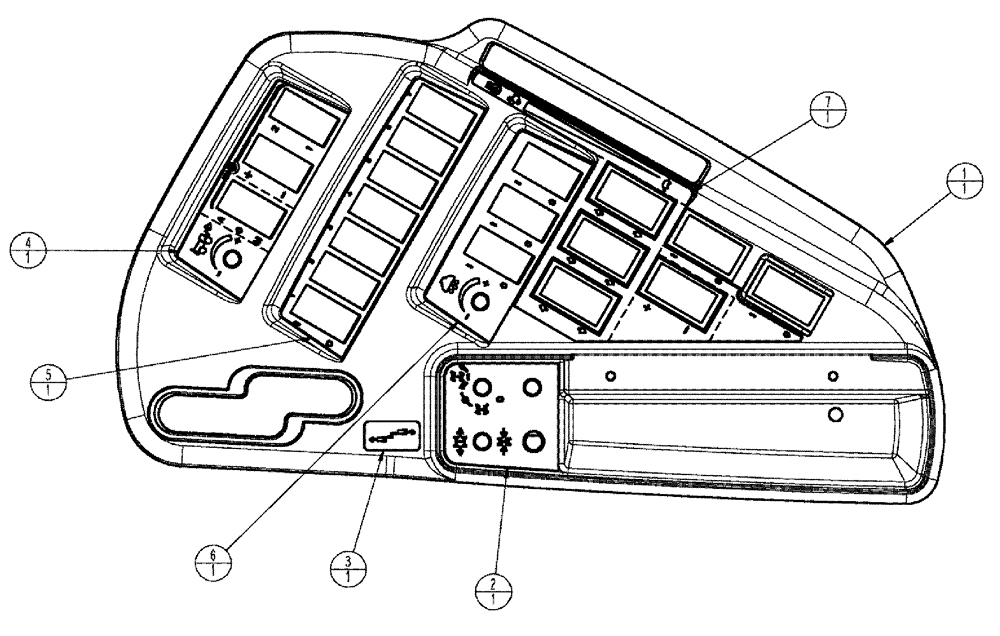 Схема запчастей Case IH SPX3320 - (01-039) - COVER ASSEMBLY, RH CONSOLE Cab Interior