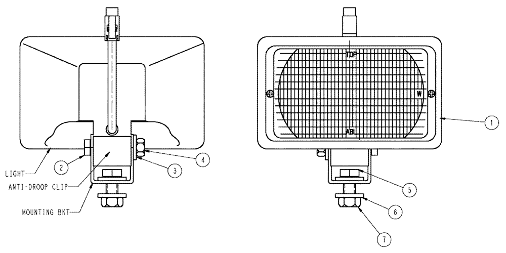 Схема запчастей Case IH TITAN 3020 - (10-014) - FLOOD LIGHTING ASSEMBLY Options