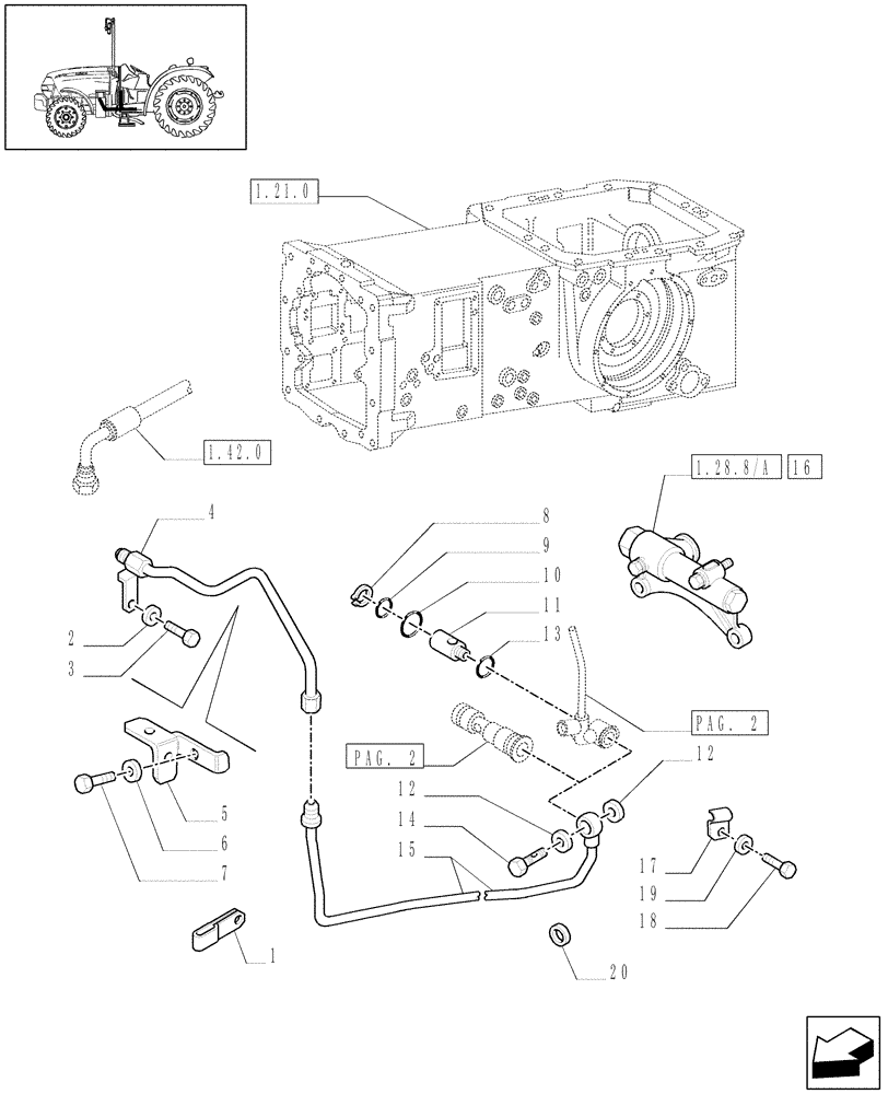 Схема запчастей Case IH JX1095N - (1.28.8[01]) - GEAR LUBRICATION SYSTEM (03) - TRANSMISSION