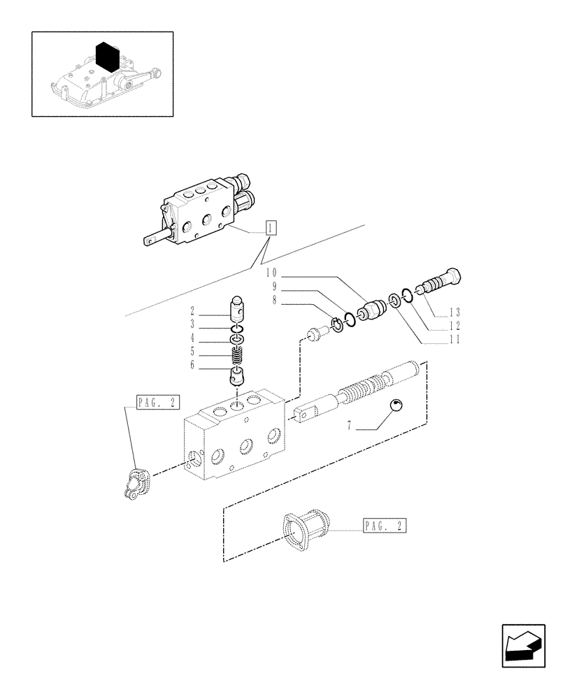 Схема запчастей Case IH JX1095N - (1.82.7/02A[01]) - SIMPLE/DOUBLE-ACTING CONTROL VALVE WITH FLOAT COMMUTATION - BREAKDOWN - C5484 (07) - HYDRAULIC SYSTEM