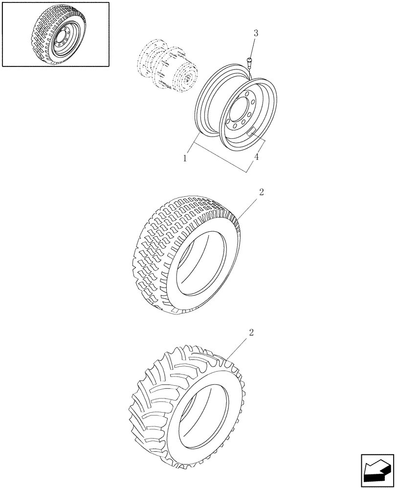 Схема запчастей Case IH WD1903 - (11.01) - FRONT WHEELS, 8 BOLT (11) - WHEELS