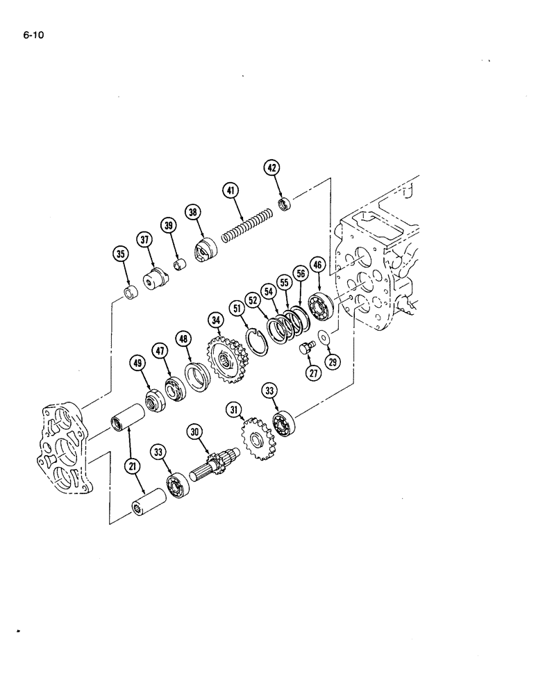 Схема запчастей Case IH 1120 - (6-10) - MECHANICAL TRANSMISSION SELECTION GEARS (06) - POWER TRAIN