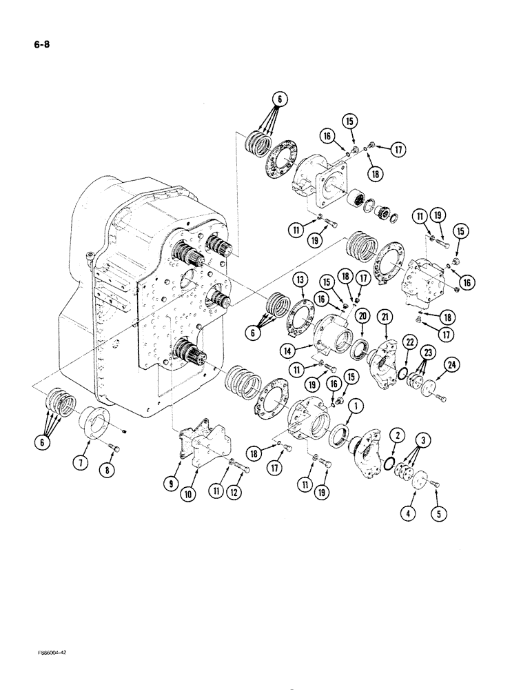 Схема запчастей Case IH STEIGER - (6-08) - TRANSMISSION (06) - POWER TRAIN