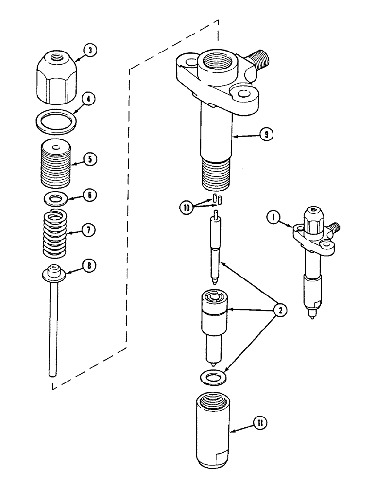 Схема запчастей Case IH 1594 - (3-30) - FUEL INJECTOR ASSEMBLY (03) - FUEL SYSTEM