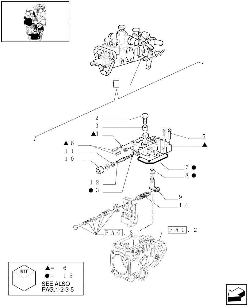 Схема запчастей Case IH JX85 - (0.14.0/01D[04]) - INJECTION PUMP, TOP COVER & ADJUSTMENT SCREW (01) - ENGINE