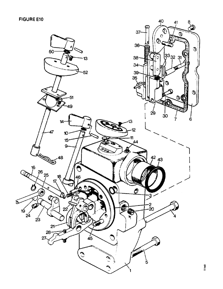 Схема запчастей Case IH 1412 - (E10-1) - SELECTAMATIC HYDRAULIC SYSTEM, CONTROL MECHANISM, [A] 1410,1412,1412G [B]1410Q,1410SK, 1412Q, 1412SK (07) - HYDRAULIC SYSTEM