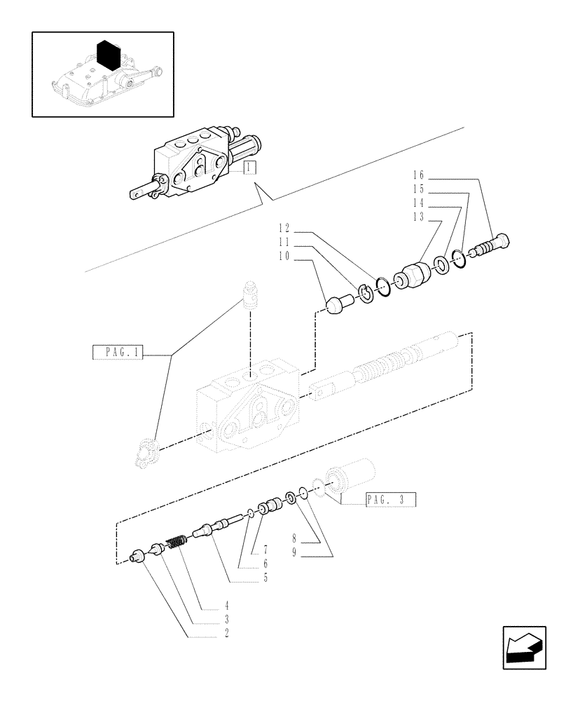 Схема запчастей Case IH JX1095C - (1.82.7/06B[02]) - SIMPLE DOUBLE EFFECT DISTRIBUTOR WITH FLOAT AND AUTOMATIC CUTOUT - BREAKDOWN - D5484 (07) - HYDRAULIC SYSTEM