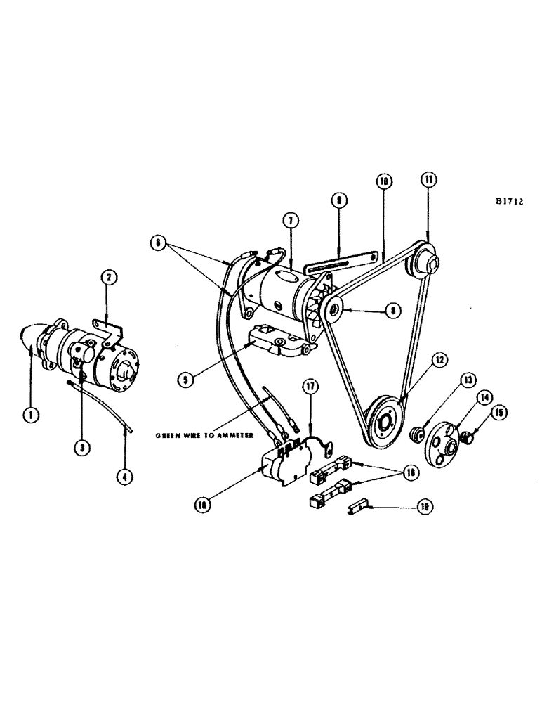 Схема запчастей Case IH 660 - (354) - GENERATOR TYPE ELECTRICAL SYSTEM, STARTING MOTOR 