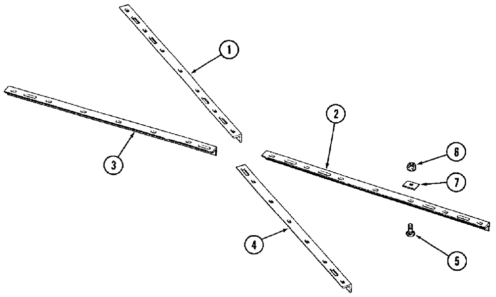 Схема запчастей Case IH 3950 - (9-15) - MAIN GANG SCRAPER SUPPORTS, 7-1/2 INCH RIGID SPACING (09) - CHASSIS/ATTACHMENTS