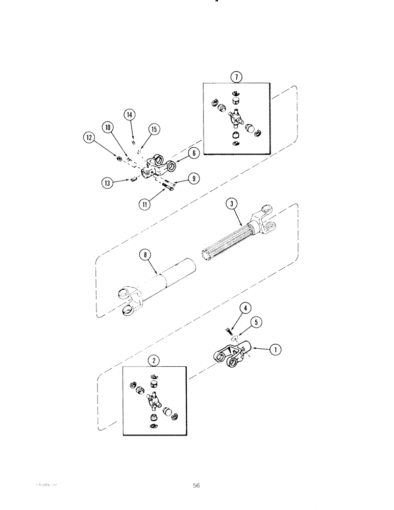 Схема запчастей Case IH 72MS - (56) - DRIVE SHAFT, 275 TRACTOR 