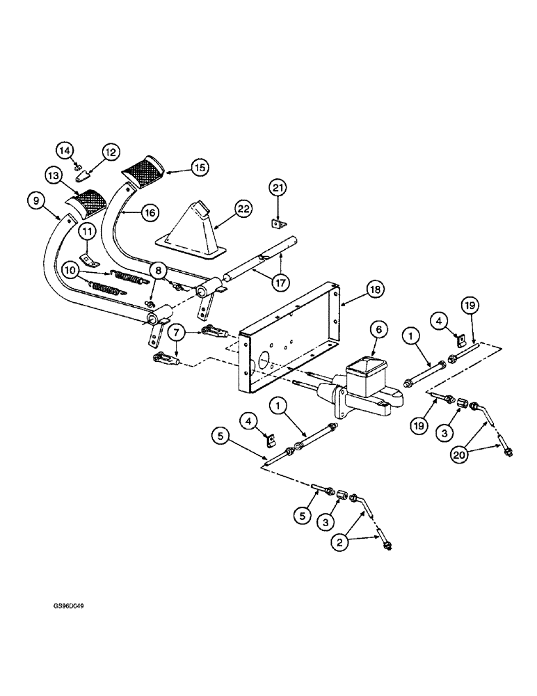 Схема запчастей Case IH 1400 - (7-02) - MASTER BRAKE CONTROLS (5.1) - BRAKES