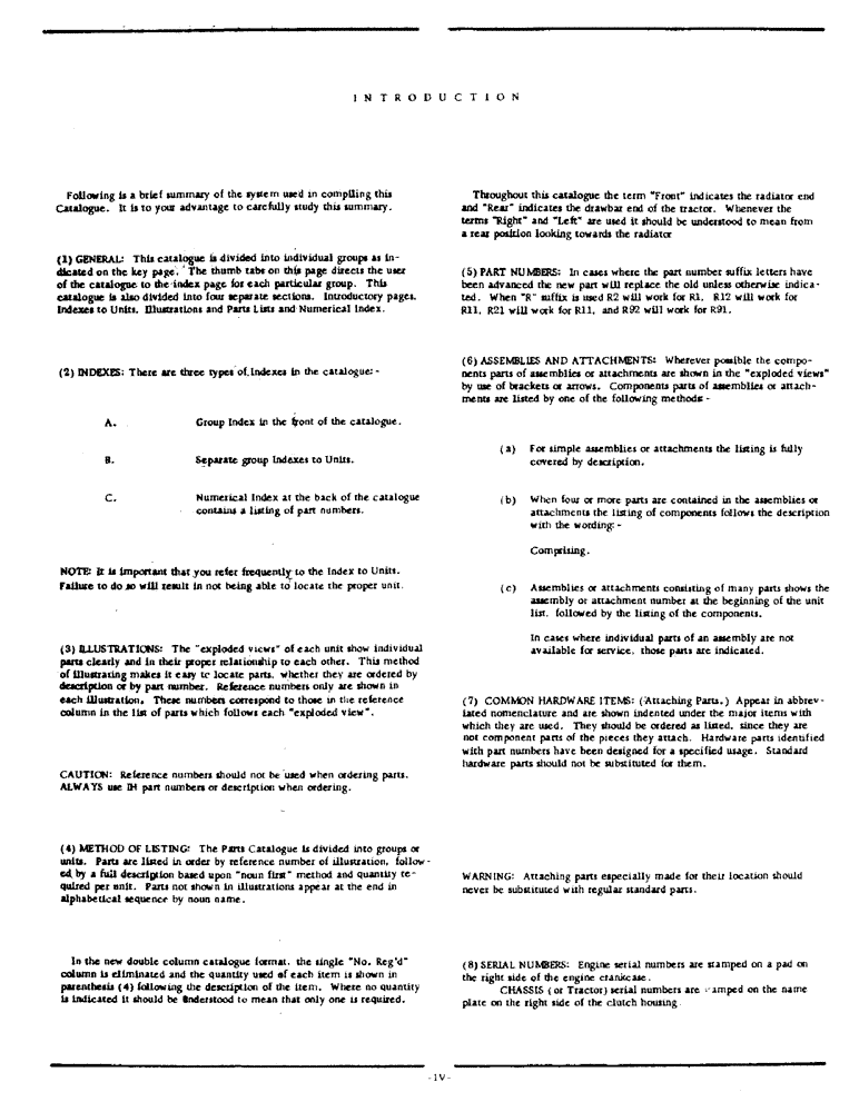 Схема запчастей Case IH 354 - (1) - INTRODUCTION, SERIAL NUMBER LOCATIONS (00) - GENERAL
