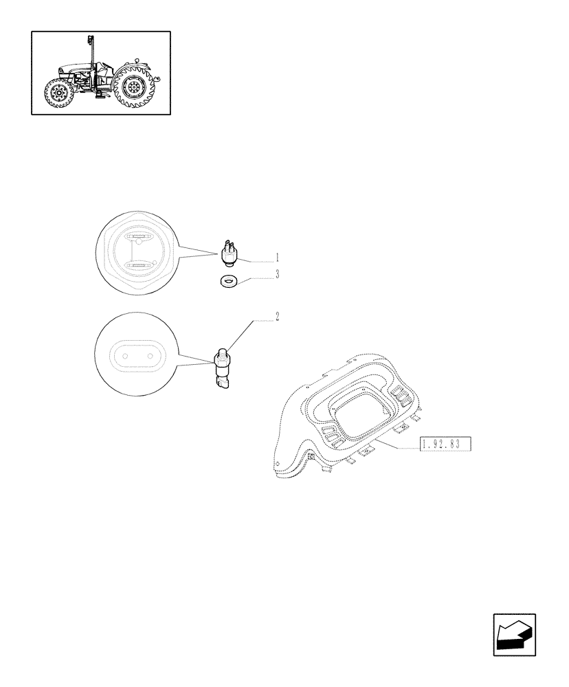 Схема запчастей Case IH JX1060C - (1.75.0[01]) - ELECTRIC CONTROLS (06) - ELECTRICAL SYSTEMS