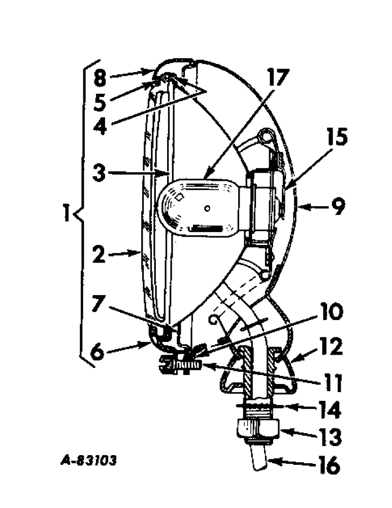 Схема запчастей Case IH B414 - (074) - ELECTRICAL SYSTEM, HEADLIGHT, B-414/25083 UP (06) - ELECTRICAL SYSTEMS