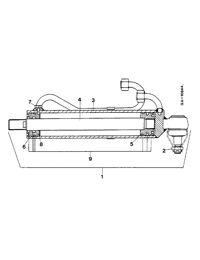 Схема запчастей Case IH 533 - (10-19) - STEERING CYLINDER - V 433/533/633/733/833 (07) - HYDRAULICS