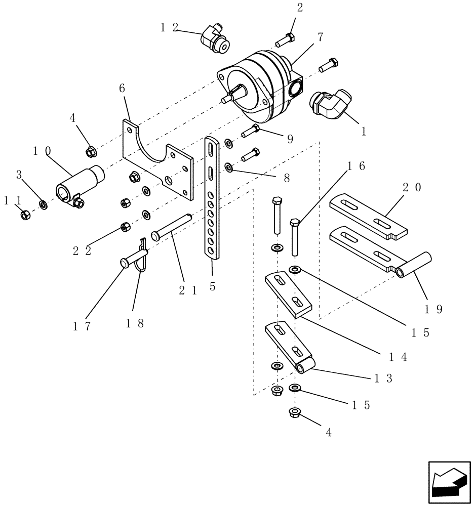 Схема запчастей Case IH 1200PT - (L.10.D[08]) - BULK FILL - PTO 12 ROW & 16 ROW - PTO PUMP DETAIL (BSN CBJ022057) L - Field Processing