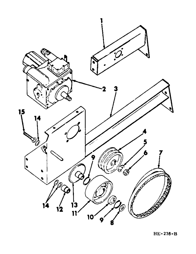 Схема запчастей Case IH 375 - (B-16) - POWER TRAIN, HYDROSTATIC PROPULSION PUMP DRIVE (03) - POWER TRAIN