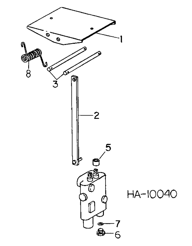 Схема запчастей Case IH 5500 - (10-12) - HYDRAULICS, CONTROL VALVE PEDAL, FOR USE WITH SINGLE AUGER HEADER (07) - HYDRAULICS