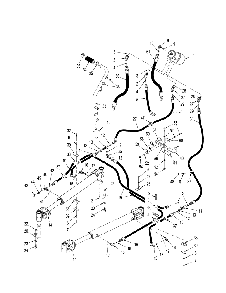 Схема запчастей Case IH STX450 - (05-01) - HYDRAULICS - STEERING (05) - STEERING