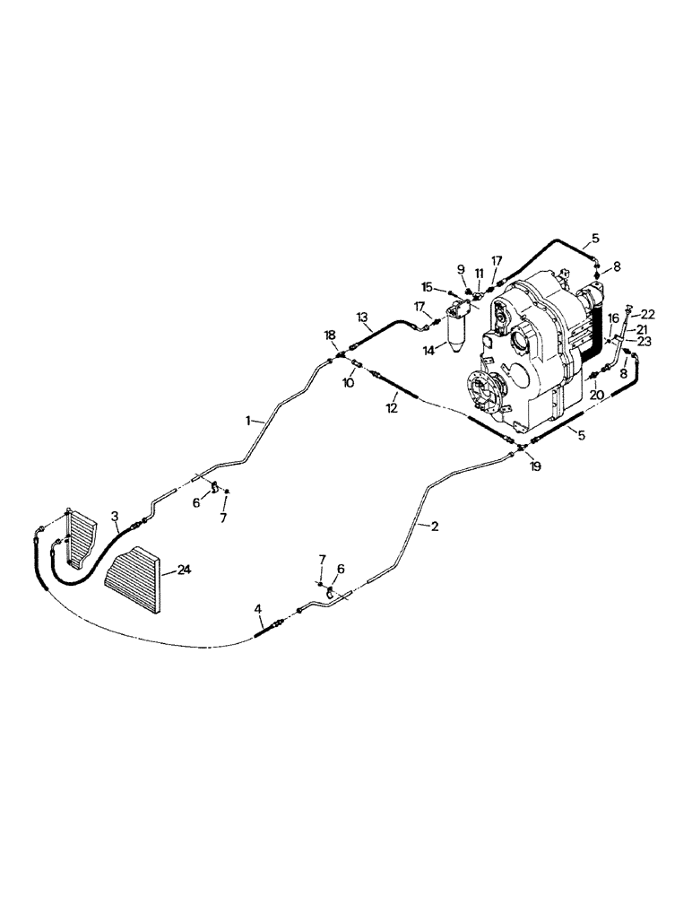 Схема запчастей Case IH KP-1325 - (04-24) - TRANSMISSION COOLING SYSTEM (04) - Drive Train