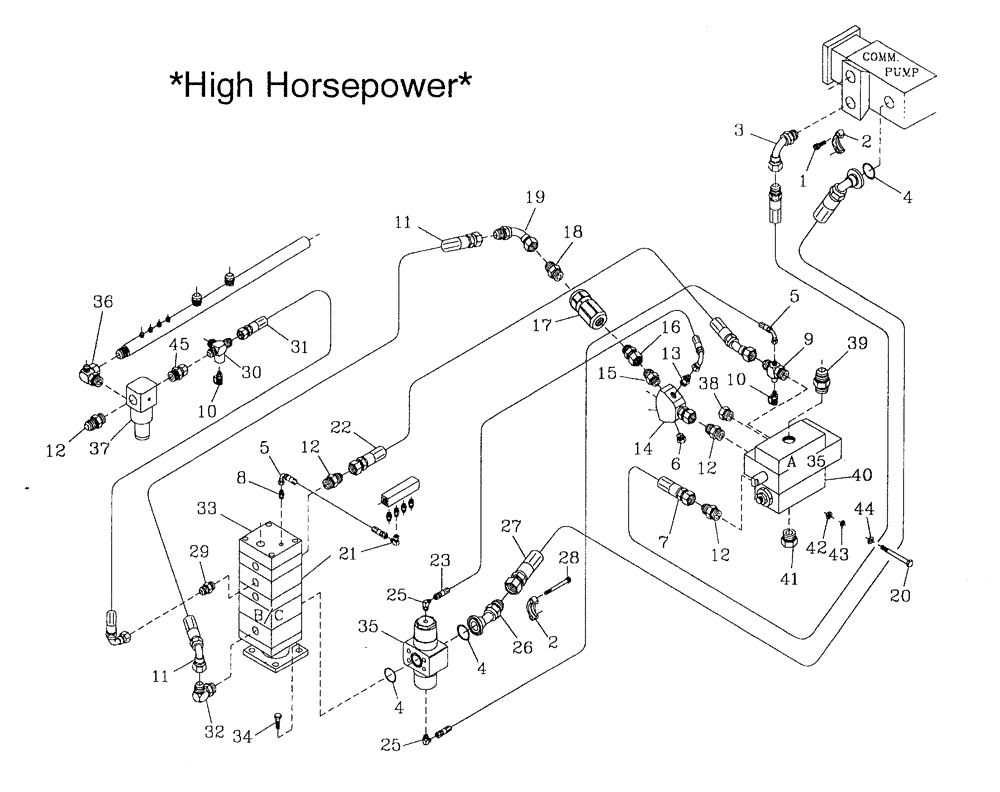 Схема запчастей Case IH 7700 - (B07[01]) - HYDRAULIC CIRCUIT {BASECUTTER} {COMMERCIAL} Hydraulic Components & Circuits