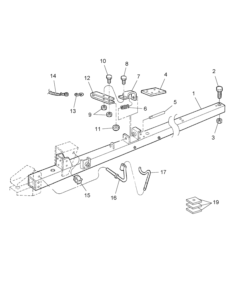 Схема запчастей Case IH SBX550 - (002) - TONGUE (37) - HITCHES, DRAWBARS & IMPLEMENT COUPLINGS