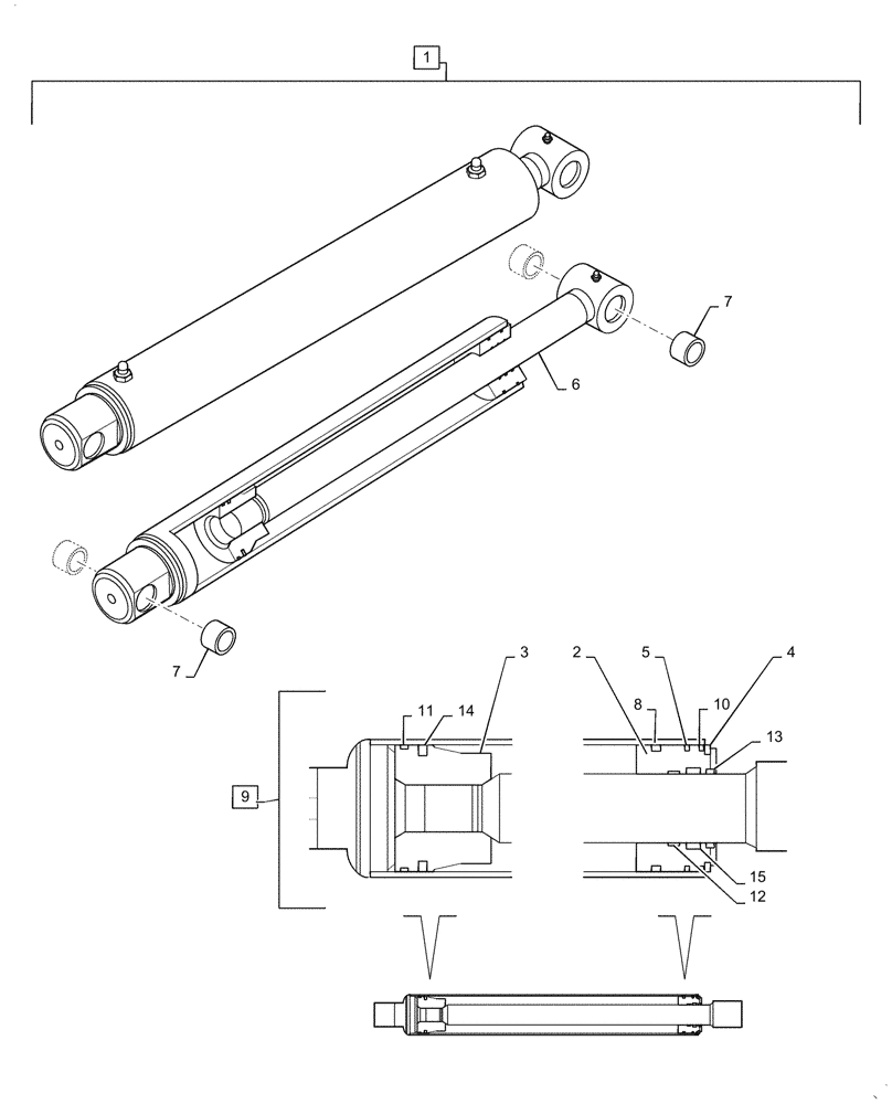 Схема запчастей Case IH LX740 - (35.701.050) - BOOM LIFT CYLINDER - NSL (35) - HYDRAULIC SYSTEMS