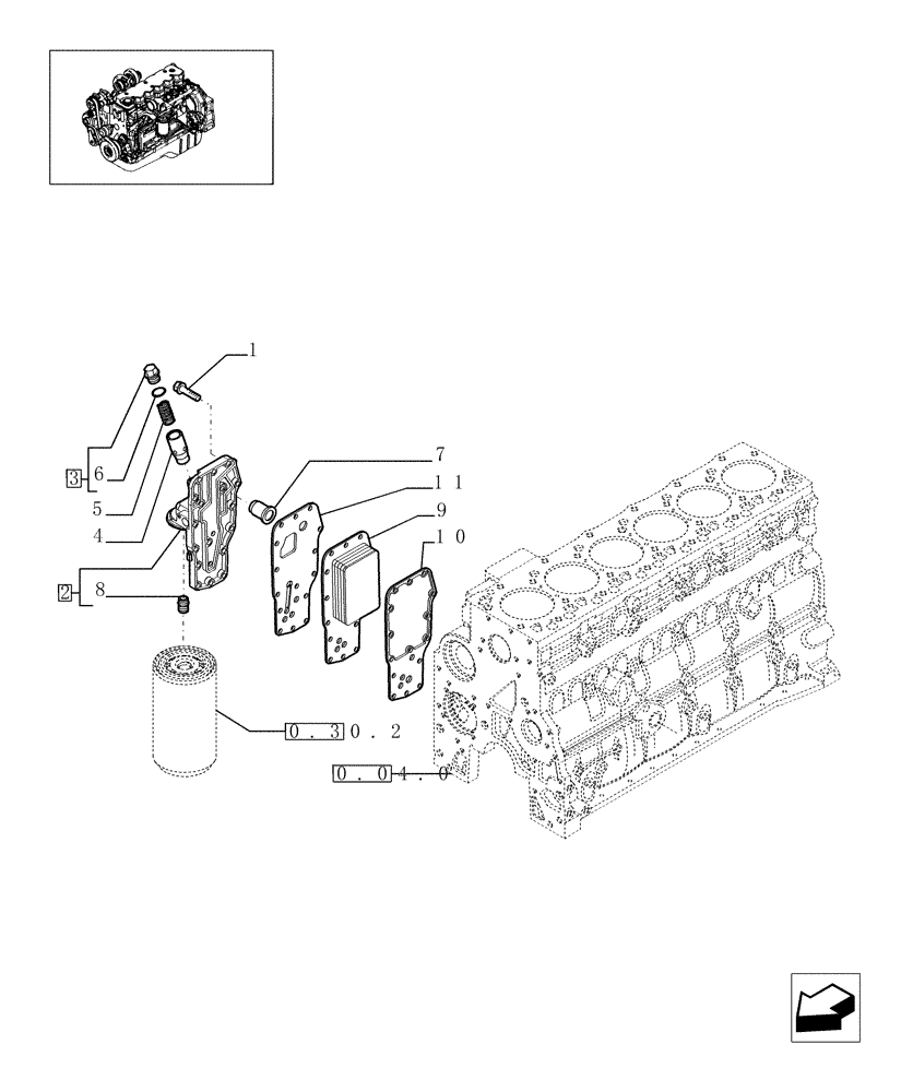 Схема запчастей Case IH F4HE9684D J101 - (0.31.5[01]) - HEAT EXCHANGER - ENGINE (504096820) 