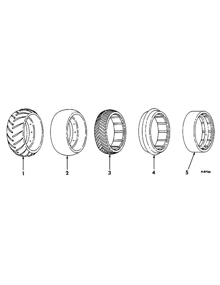 Схема запчастей Case IH 185 - (B-15) - PRESS WHEEL TIRES 