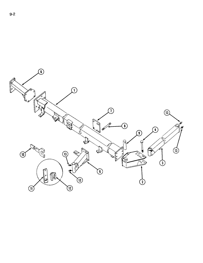 Схема запчастей Case IH 310 - (9-002) - MAIN FRAME AND BRACKETS (09) - CHASSIS/ATTACHMENTS