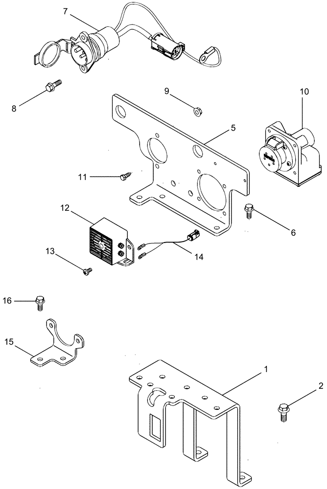 Схема запчастей Case IH MX285 - (04-38) - IMPLEMENT CONNECTORS AND MOUNTING (04) - ELECTRICAL SYSTEMS