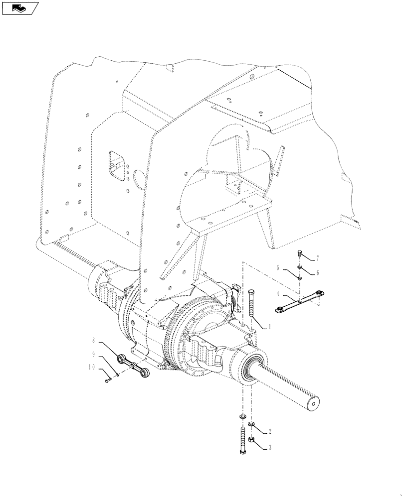 Схема запчастей Case IH STEIGER 500 - (27.100.01) - REAR AXLE MOUNTING - WHEELED (27) - REAR AXLE SYSTEM