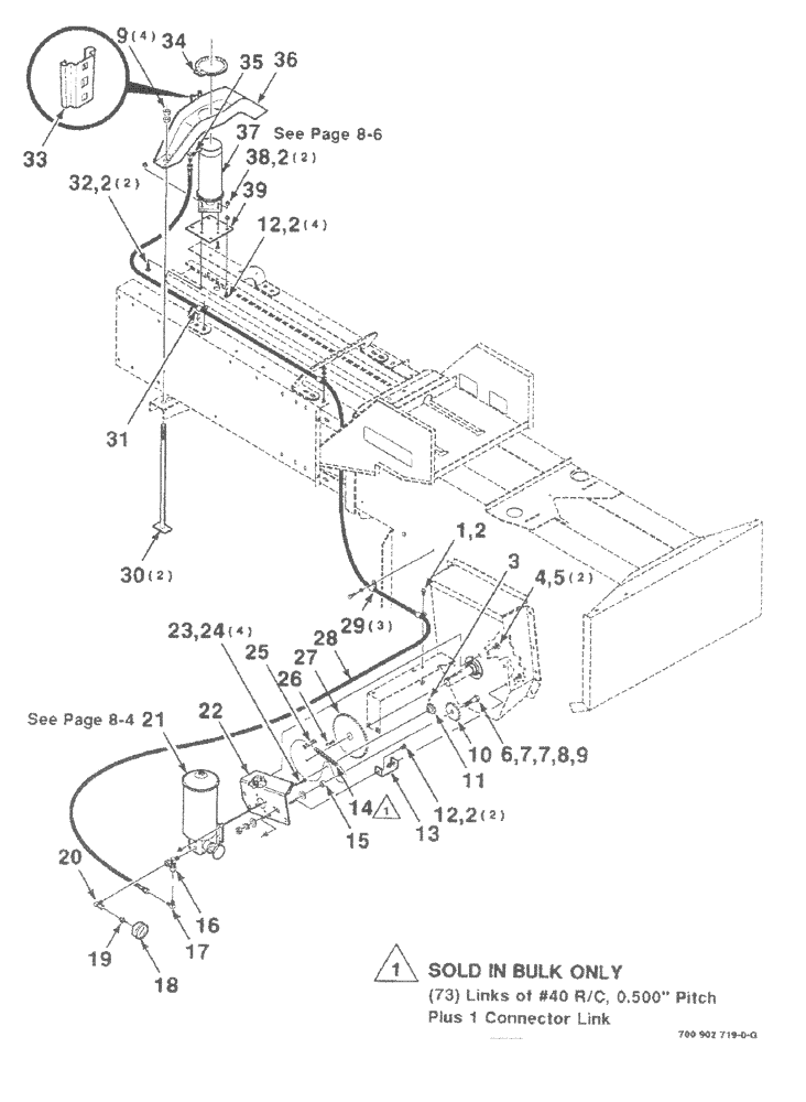 Схема запчастей Case IH 8545 - (8-02) - HYDRAULIC BALE TENSIONER ASSEMBLY (07) - HYDRAULICS