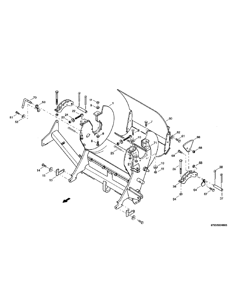 Схема запчастей Case IH 8790 - (091) - CHOPPING UNIT, GRASS (64) - CHOPPING