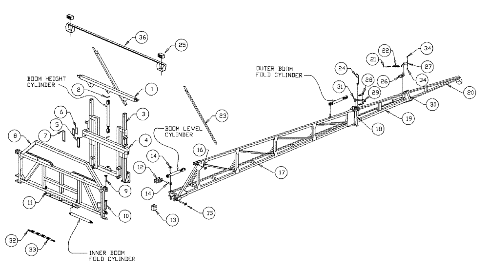 Схема запчастей Case IH PATRIOT 150 - (08-002) - BOOM ASSEMBLY (75) (09) - BOOMS