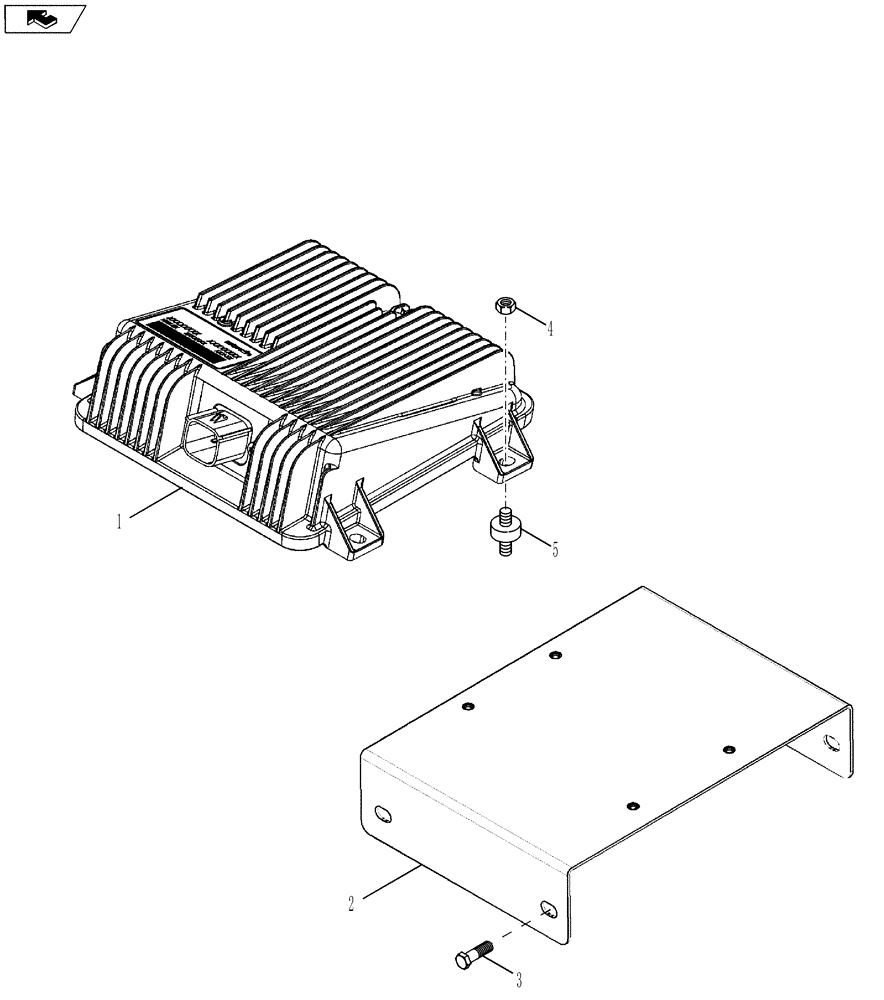 Схема запчастей Case IH MAGNUM 210 - (55.640.03) - 24V CONVERTER & MOUNT (55) - ELECTRICAL SYSTEMS