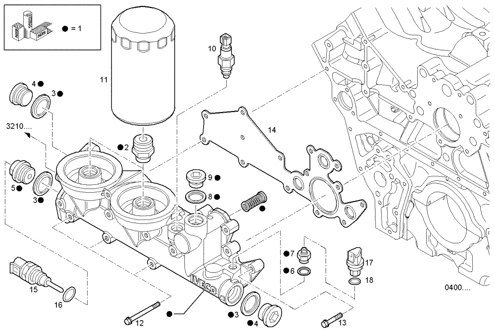 Схема запчастей Case IH FVAE2884X B200 - (3020.085) - OIL FILTERS 