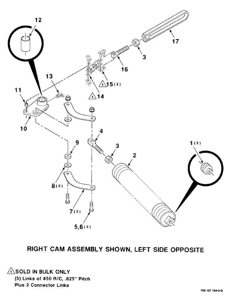 Схема запчастей Case IH 8850 - (5-04) - CAM ASSEMBLY (58) - ATTACHMENTS/HEADERS