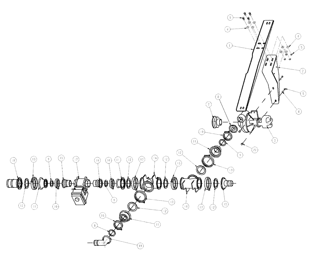 Схема запчастей Case IH SPX4260 - (09-045) - PUMP MOUNTING ASSEMBLY Liquid Plumbing