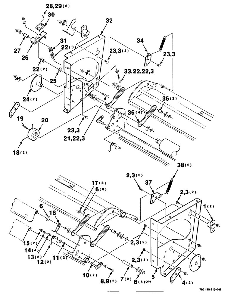 Схема запчастей Case IH RS451 - (7-30) - MESH WRAP FRAME ASSEMBLY, LOWER (12) - MAIN FRAME