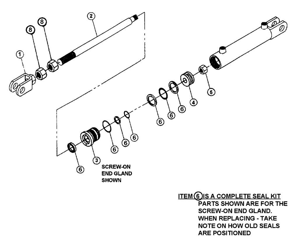 Схема запчастей Case IH PATRIOT XL - (07-006) - HYDRAULIC CYLINDER-OUTER BOOM FOLD (2” X 10”) Cylinders