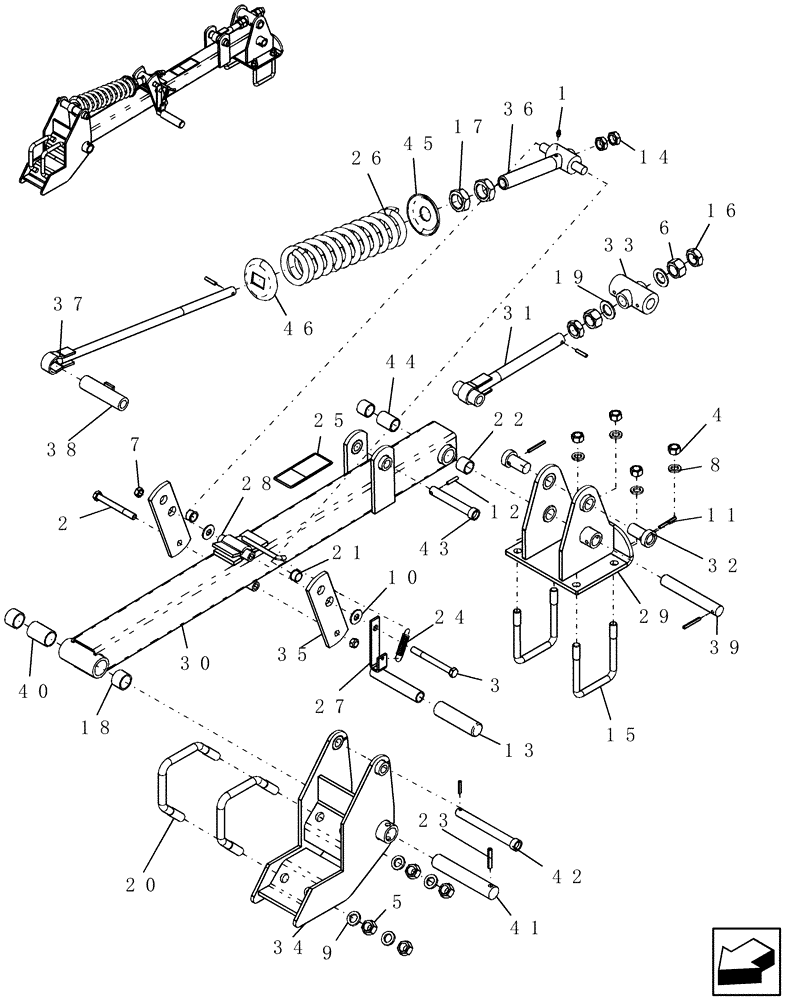 Схема запчастей Case IH PTX600 - (6.340.1) - MOUNTED HEAVY HARROW ARM ASSEMBLY Related Equipment