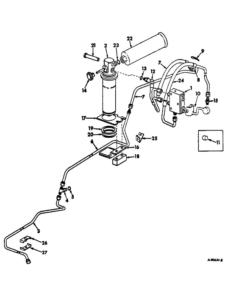 Схема запчастей Case IH 856 - (F-38) - HYDRAULICS SYSTEM, HYDRAULIC SEAT ATTACHMENT, HYDRAULIC PIPING AND CONNECTIONS (07) - HYDRAULIC SYSTEM