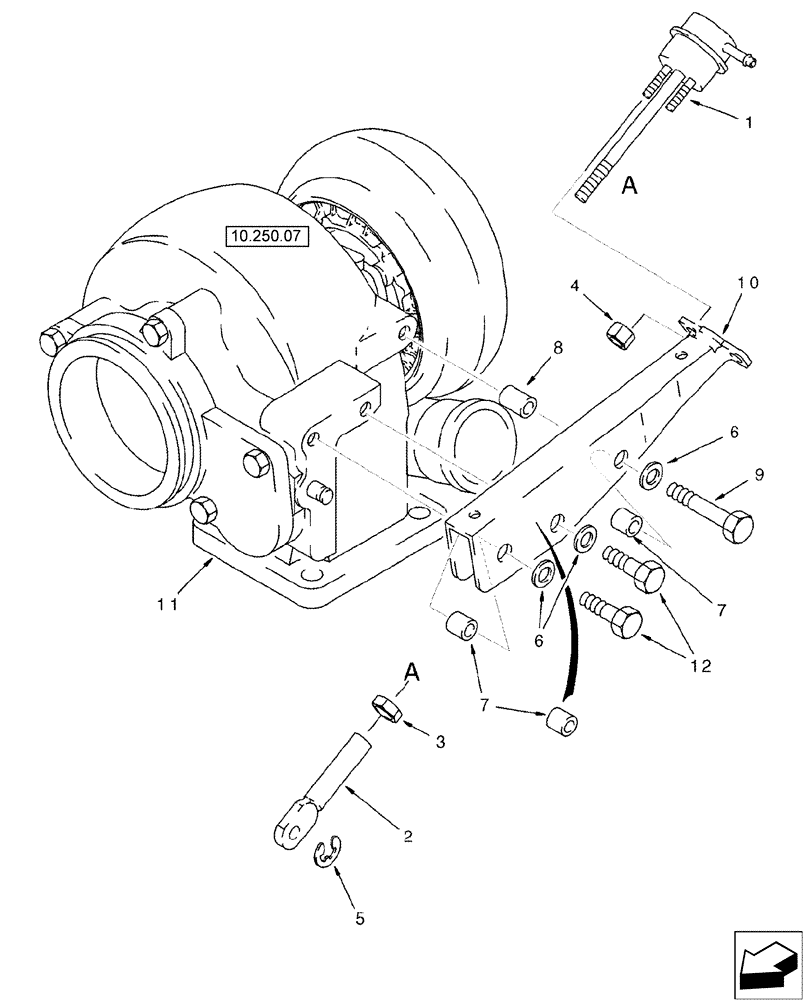 Схема запчастей Case IH 2588 - (10.250.10) - WASTEGATE ACTUATOR (10) - ENGINE